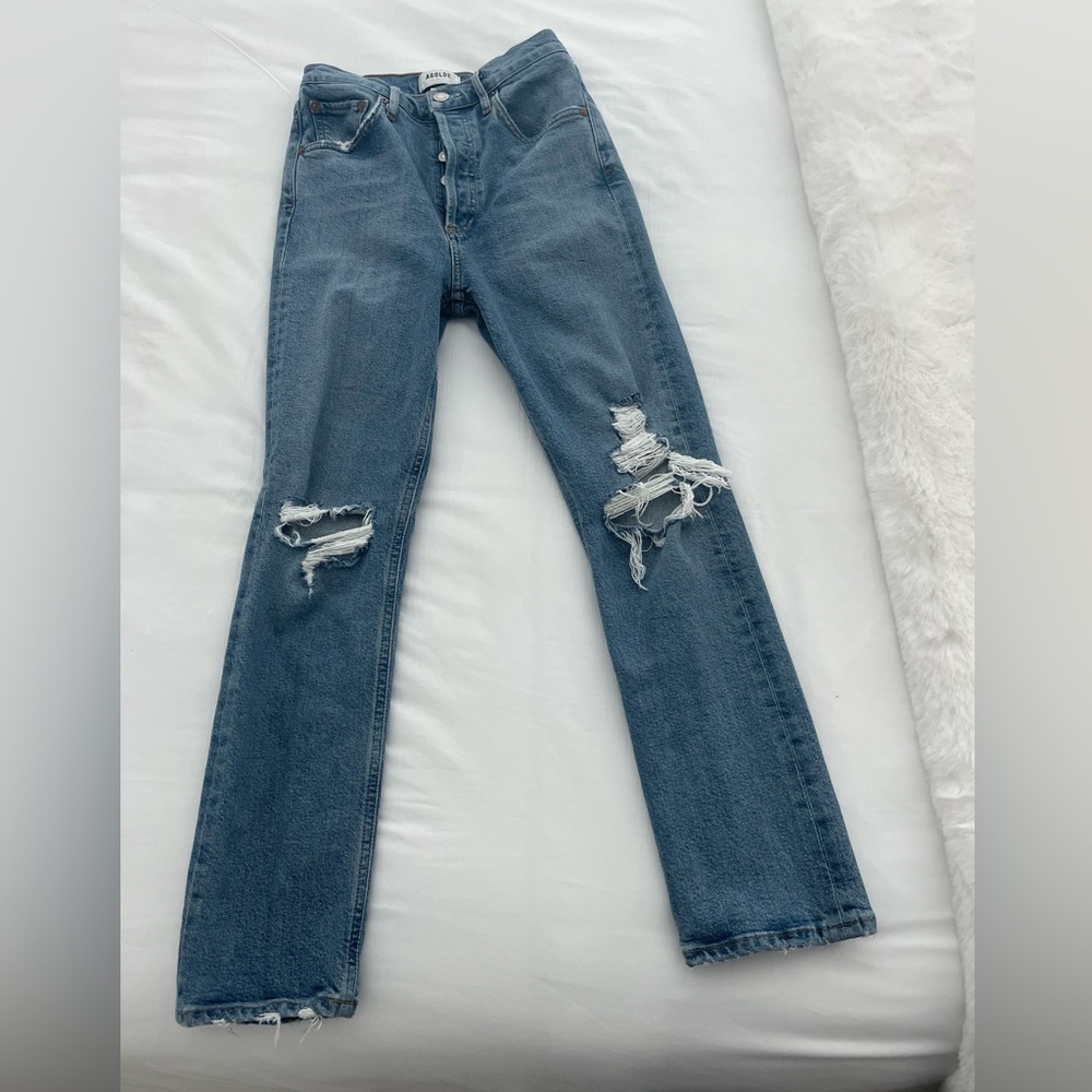 AGOLDE Riley High Rise Straight Leg Jeans